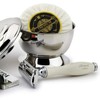 Men's Wet Razor Set - DE Safety Razor, Synthetic Brush,