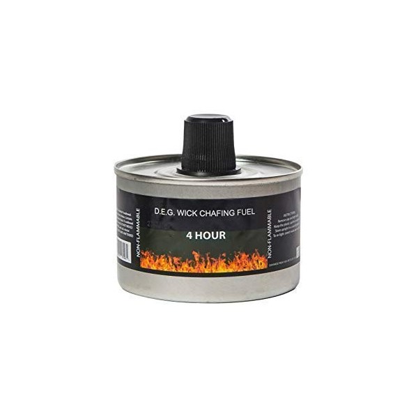 We Can Source It Ltd - Reusable Chafing Dish Fuel - 4 Hour Burn Time - Relightable Wick - Non-Flammable - For Catering and Buffet - Cool Touch Container - 12 Pack