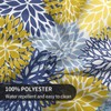 mutakin Flower Round Tablecloth 60 Inch Washable Reusable Decoration Table