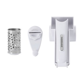 Farberware Professional Rotary Grater with Fine Etched Stainless Steel Drum, 4.33x5.51x3.54 Inch, White