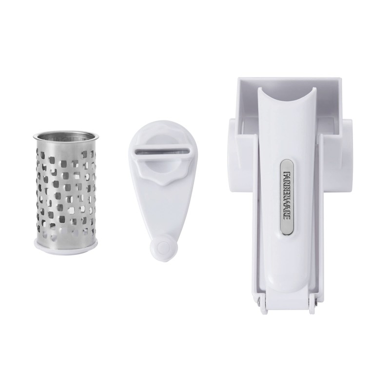Farberware Professional Rotary Grater with Fine Etched Stainless Steel Drum,
