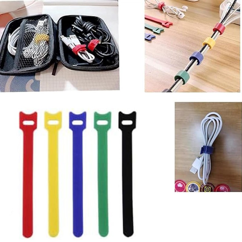 Roczential 100 reusable zip ties | 5 colors of heavy-duty