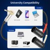 Devinal Right-Angle 1/8" inch to Dual Rotatable Right-Angle XLR Cable,