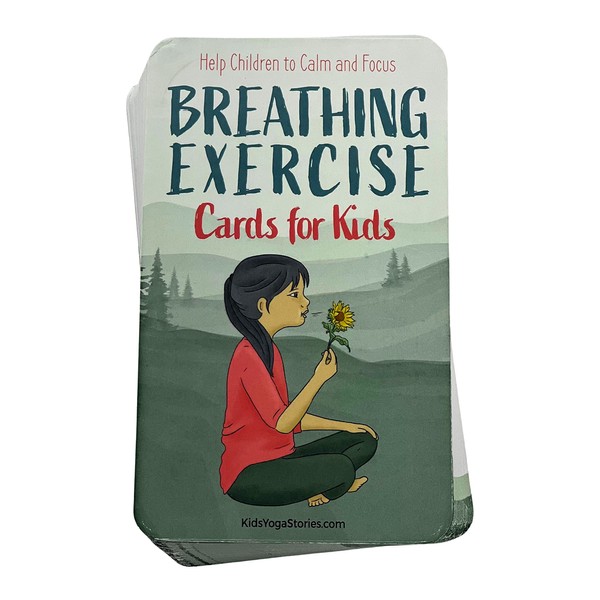 Breathing Exercise Cards for Kids: Calm and Focus - for Play Therapy, Classroom Yoga, Calm Down Corner, Anxiety Relief, Autism Therapy Toys, and ADHD Tools