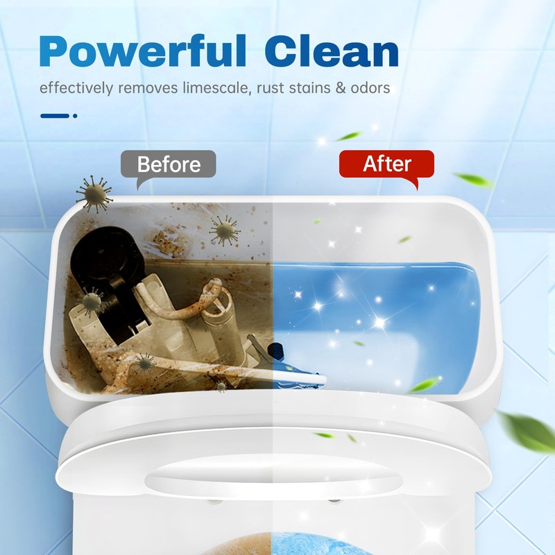 Vacplus Toilet Tank Cleaner - 6 Pack Automatic Descaler Tablets,