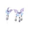 C-113 Blue Purple Butterfly Wings Hair Clips Fairy Hanfu Party