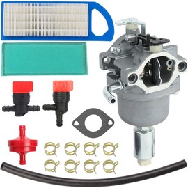 ZAMDOE 796109 594593 Carburetor Kit for Briggs & Stratton 591731 590400 796078 498811 794161 795477 14.5HP - 21HP with Air Filter Fuel Line