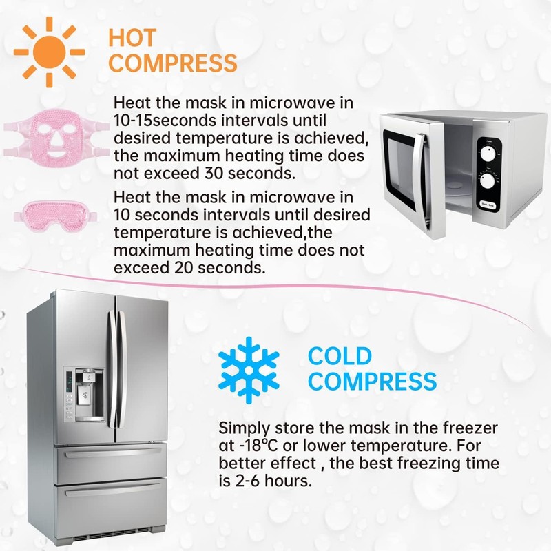 Warm and cold for the face, reduces swelling, eliminates dark