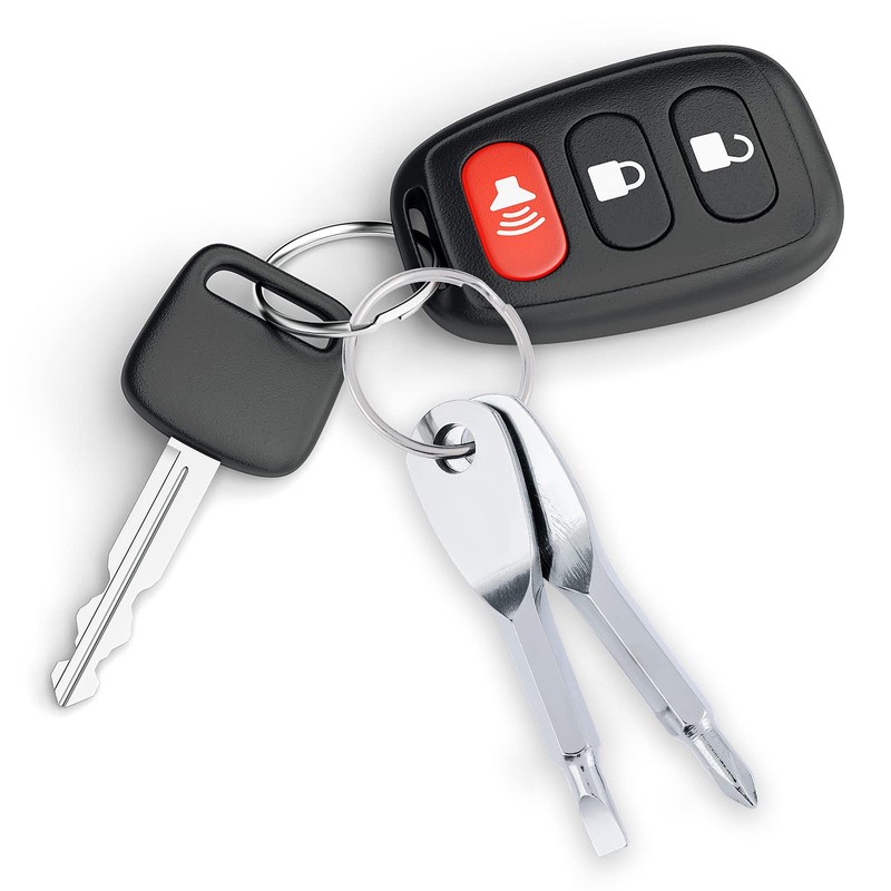 Cobee Multifunction Screwdriver Keychain, 2 Pieces Key Chain Screwdriver Set