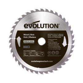 Evolution Power Tools 10BLADEWD 10-Inch Wood Cutting Blade with 1-Inch Arbor