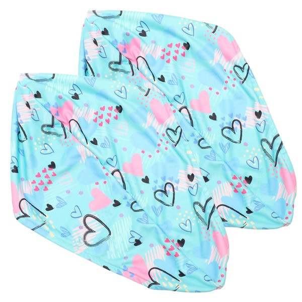 Baluue 2pcs Printed Dry Hair Cap Dry Towels Hair Drying