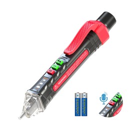 NJTY Voice Broadcast Voltage Tester,Non Contact Voltage Tester,12V-1000V/48V-1000V Dual Range,Electrical Tester,Integrated LED Flashlight and red Indicator Light