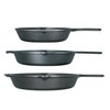 Lodge Seasoned Cast Iron 3 Skillet Bundle. 12 inches and