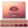 6 Colours Matte Liquid Lipstick with 6 Pieces Lip Liner