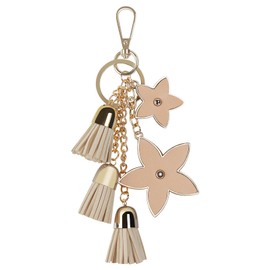 F.ZH Key Holder, Star Pattern, Bag Charm, Bag, Star Accessory, Tassel, Star Charm, Cute, Decorative, Present, apricot