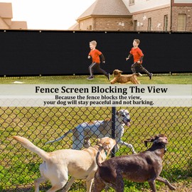 Amagenix 5'X98' Custom Size Privacy Screen Fence Heavy Duty Fencing Mesh Shade Net Cover for Wall Garden Yard Backyard Black (We Make Customized)