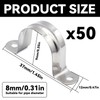 Wohlstand 50 pieces stainless steel pipe clamp, U-shaped pipe clamp,