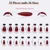 Sifvoo Red Press on Nails, Short Press on Nails Almond