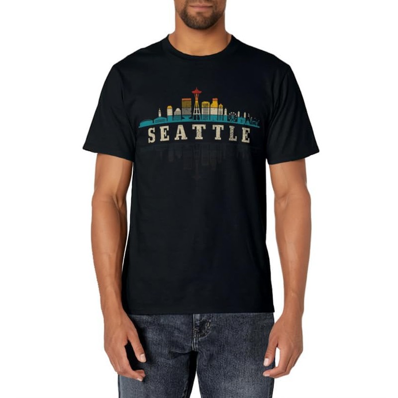 Seattle Skyline Washington Vintage Pride T-Shirt