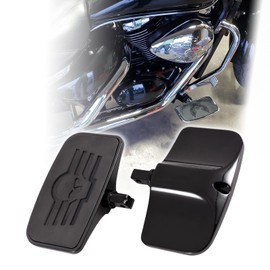 Kinglemc Front Rear Rider Passenger Floorboard FootPeg for Victory/Indian (Skull, Black)