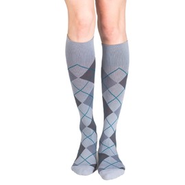 Rejuva Argyle 15-20 mmHg Knee High Compression Socks Men & Women Long Socks