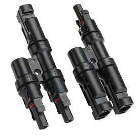 Hurifeng Photovoltaic Plug MC4 Splitter - T-type 3-Way, 4-Way, 5-Way Solar Plug - IP67 Waterproof, High Voltage 1500V, Quick Installation for Solar Panels (1Y2)