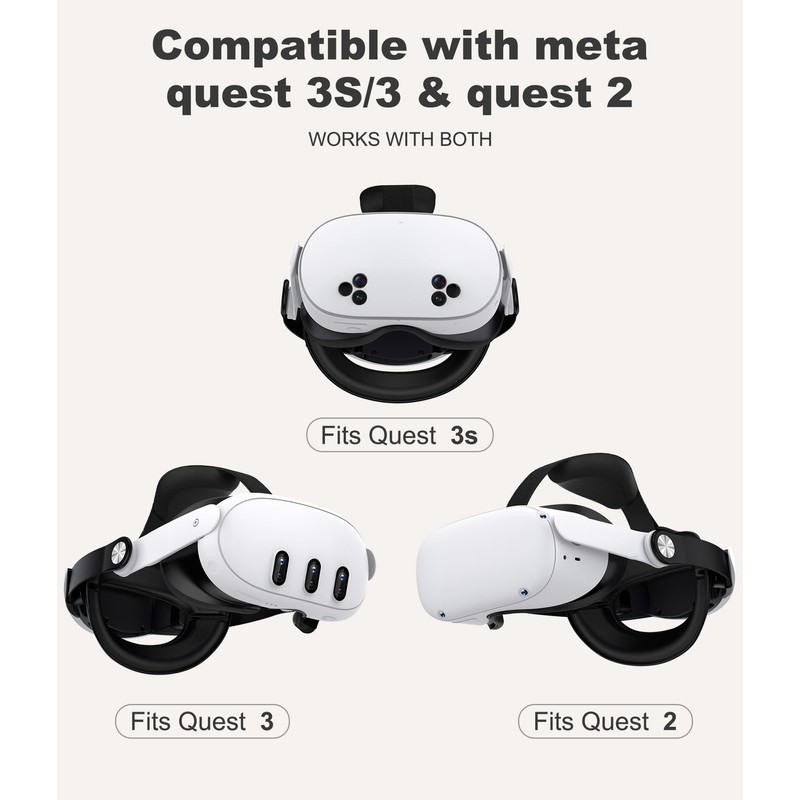 Head Strap for Meta Quest 3S/Quest 3/Quest 2, Adjustable Elite