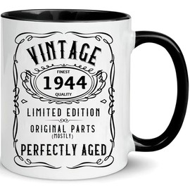 1944 80th Birthday Gift for Women Men 80 Birthday Coffee Mugs for Men 80 Year Old Birthday Gift 1944 80th Gifts for Mom,Dad,Wife,Husband,Friend Coffee Mugs 11oz