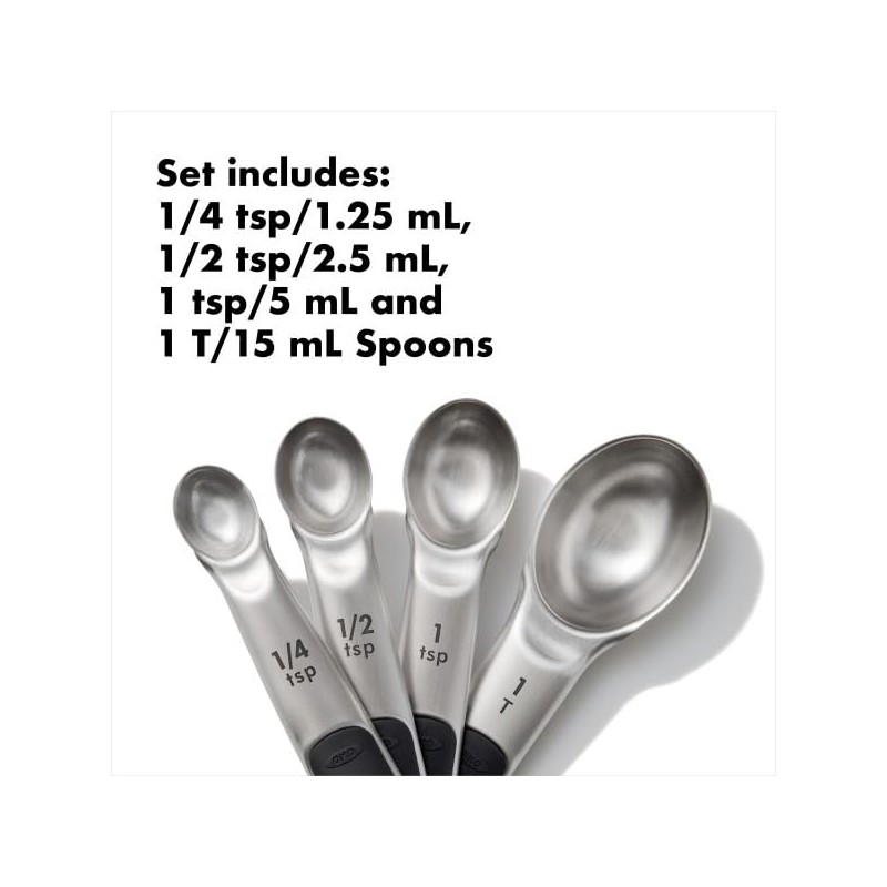 OXO Good Grips 4 Piece Stainless Steel Measuring Spoons with