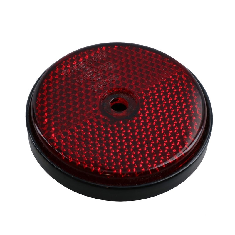 10 x Red Round Circular Reflectors for Driveway Gate Fence