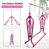 kechery Foldable & Moveable Gymnastics Horizontal Bar with Rings,3’to 5’Adjustable