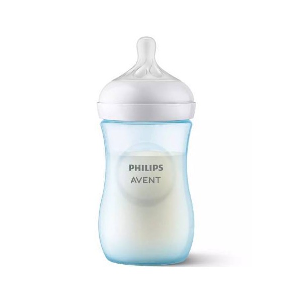 Avent Natural Response Plastic Bottle for 1 Month+ in Blue