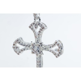Charlie Paige Silver Cross Necklace for Women | Cubic Zirconia Cross Pendant Necklace | Paige Necklace | Silver Necklaces for Women