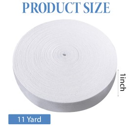Elastic for Sewing 1 Inch 11 Yardelastique Sewing Elastic Elastic Bands Sewing Sewing Elastic Bands Elastic Knitting Band White Elastic Spool for Waistbands Sleeves Necklines