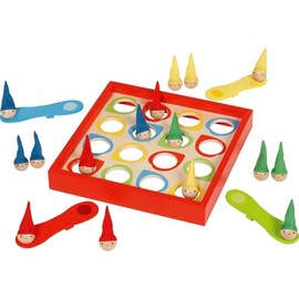 goki 56824 - Bouncy Gnomes - Funny Family Game - Made of Beech Wood - Skill Game