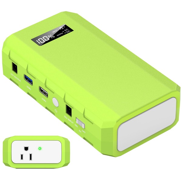 powkey Portable Power Station with AC Outlet, 65W/110V External Battery