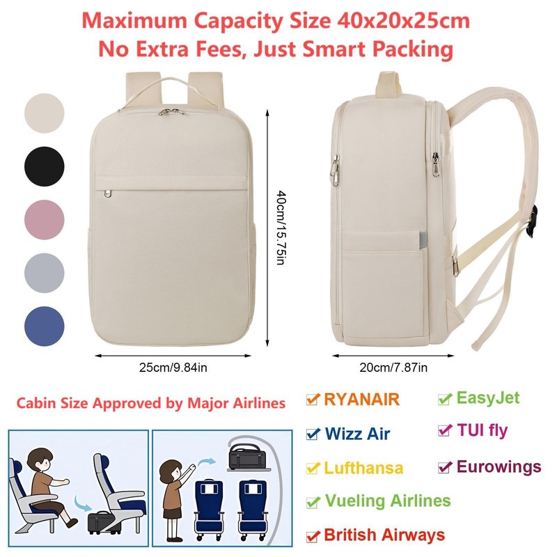 Zuquik For Ryanair Hand Luggage 40 x 20 x 25