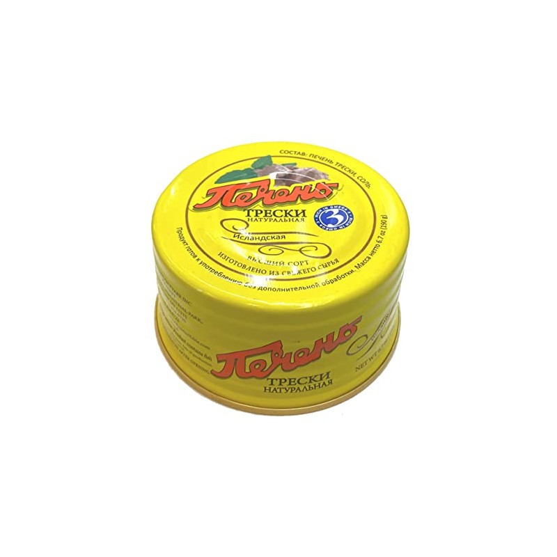 Icelandic Natural Cod Liver, 6.7oz/190g Cans (Pack of 3) with