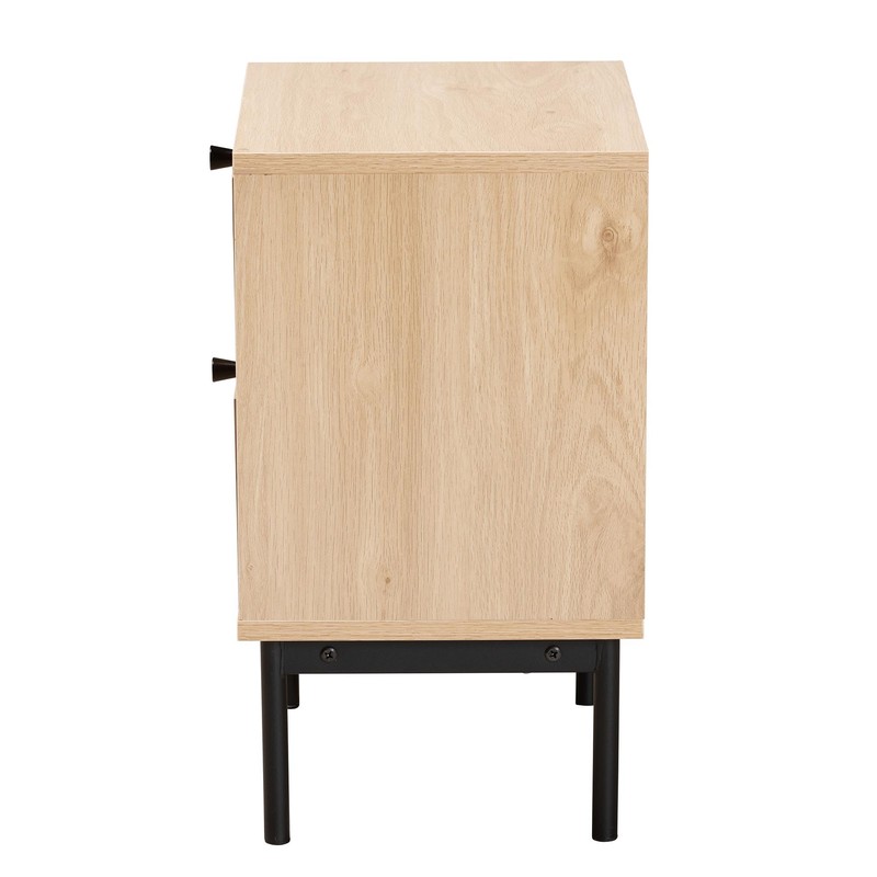 Baxton Studio Sherwin Storage & Organization, One Size, Light Brown/Black