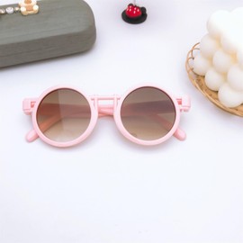 XIXIMAON Baby Sunglasses Kids Summer Polarized Sunglass Cute Round Frame Candy Color Uv400 Protection Glasses for Age 3-10 Years Toddler Girls Boys (Pink, One Size)