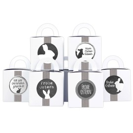 Papierdrachen DIY Easter Bunny Boxes with Washi Tape - Gift Boxes for Easter - Gift Packaging for Filling - for Children and Adults Decoration