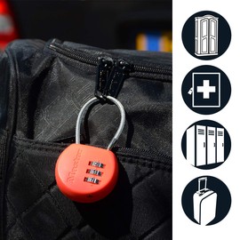 Master Lock 4671EURDCOL Combination Padlock with Address Tag, Random Color, 8,9 x 4,2 x 1,9 cm