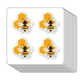 Honey Bee Stickers, 1 Inch Scrapbooking Arts Calendar Kids Crafting Labels 80-Pack