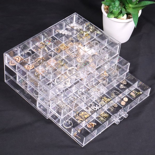 Nwvuop Earring Storage Box Clear Acrylic Jewellery Storage Box Clear