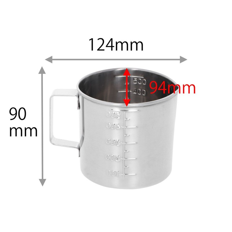 TAKAGI Stainless Steel Measuring Cup, Boxed, 16.9 fl oz (500