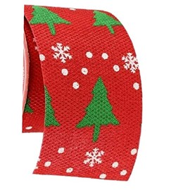 Red Christmas Tree ~ Holiday Ribbon ~ (2 Rolls) 2.5" x 108" each 9 Feet each