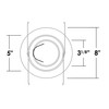 NICOR Lighting 6 inch Oil-Rubbed Bronze Recessed Gimbal Ring Trim,