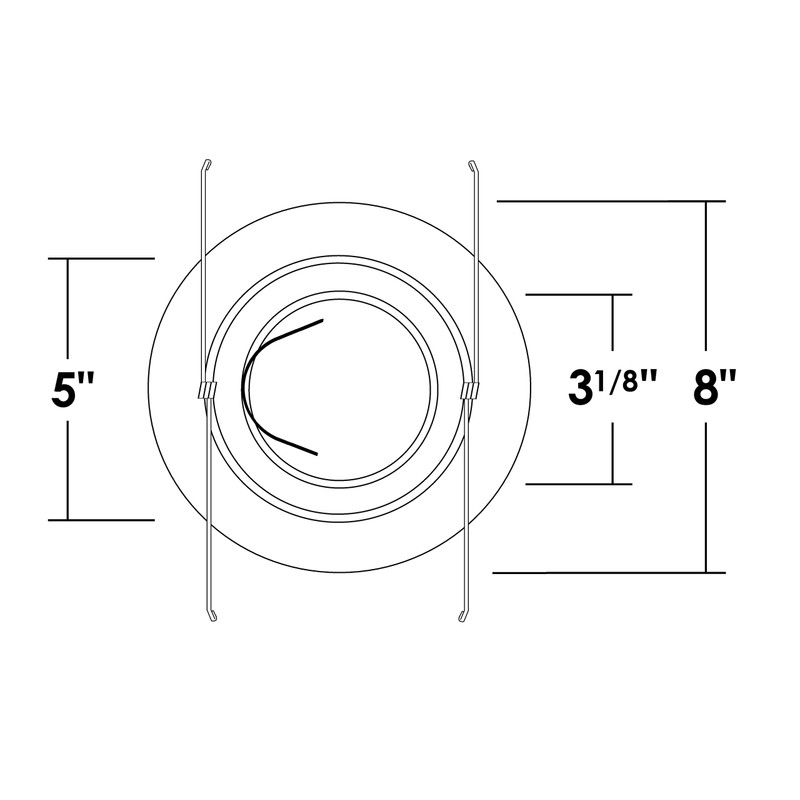 NICOR Lighting 6 inch Oil-Rubbed Bronze Recessed Gimbal Ring Trim,
