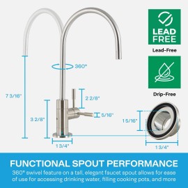 Everpure EV9970-56 Kitchen RO Drinking Water Faucet Brushed Nickel Compatible