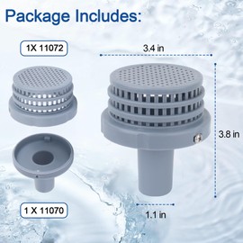 BZTT 11070 11072 Pool Strainer Connector Replacement Intex Strainer Connector 25022E Suitable for Most Pool Filter Connector 1-1/4" Aboveground Pool and Inground Pool Inlet/Outlet Strainer Connector